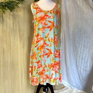 Soft Surroundings Santiago Lilly Dress, Small, EUC, Sleeveless cotton blend